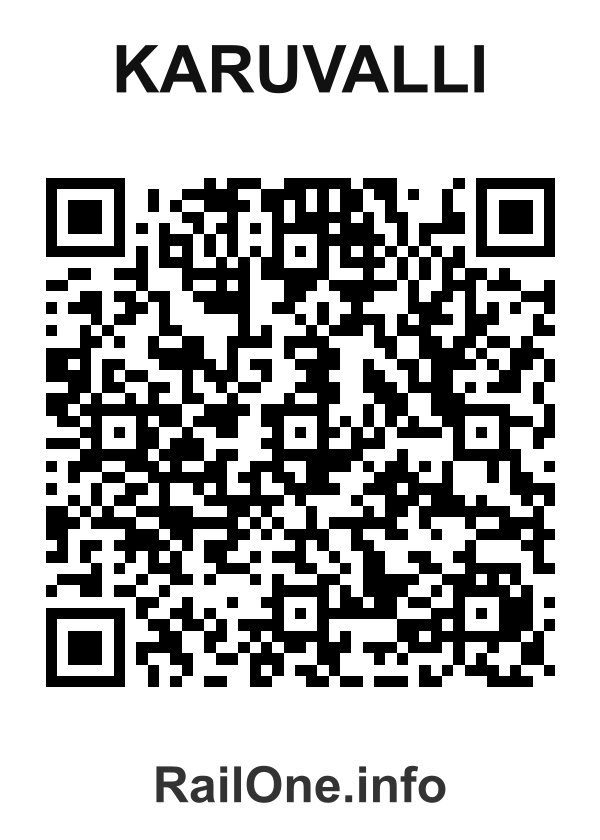 RailOne QR Code for Karuvalli station