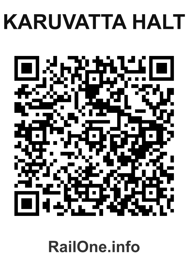 RailOne QR Code for Karuvatta Halt station