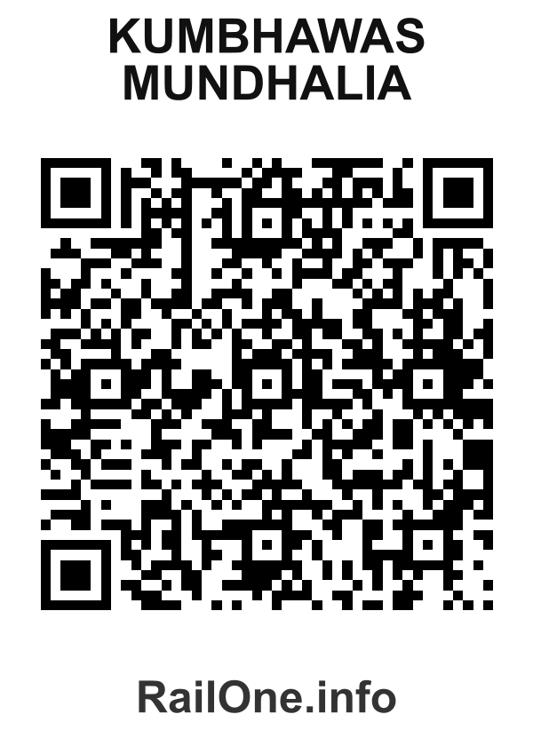 RailOne QR Code for Kumbhawas Mundhalia station