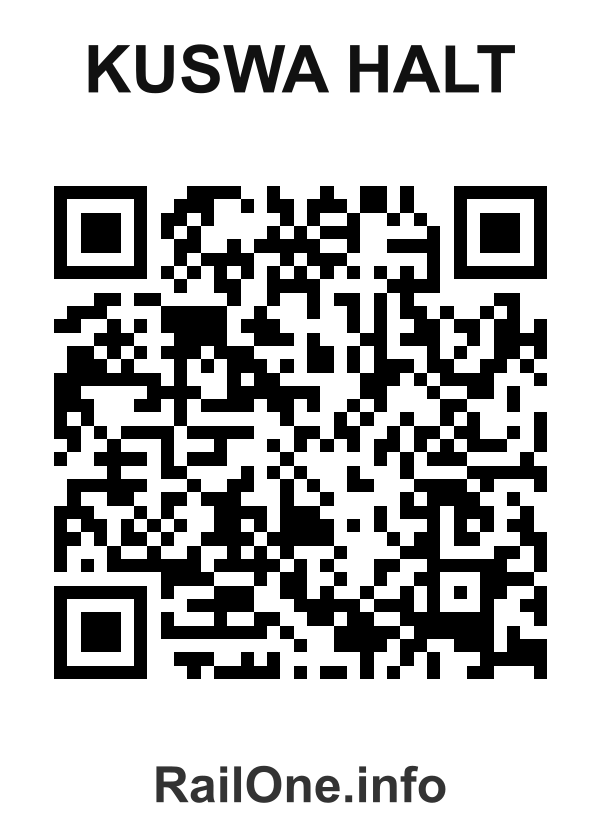 RailOne QR Code for Kuswa Halt station