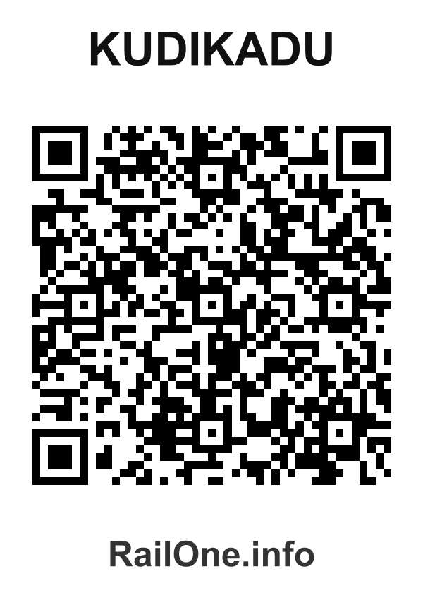RailOne QR Code for Kudikadu station