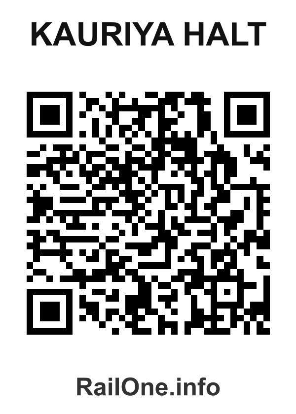 RailOne QR Code for Kauriya Halt station