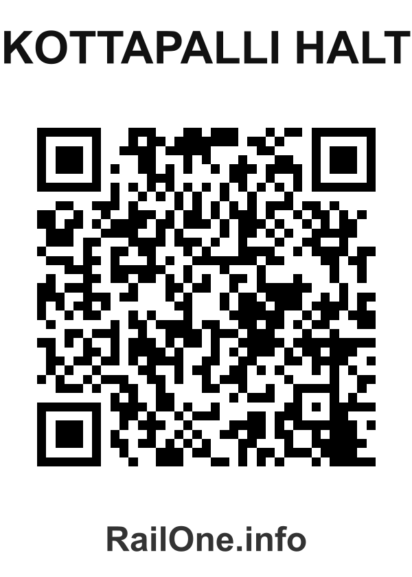 RailOne QR Code for Kottapalli Halt station