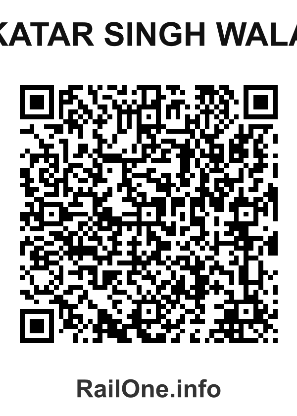 RailOne QR Code for Katar Singh Wala station