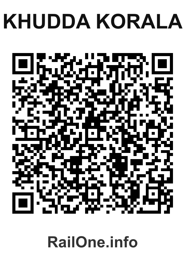 RailOne QR Code for Khudda Korala station