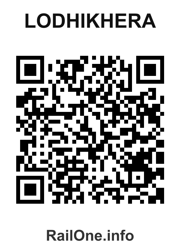 RailOne QR Code for Lodhikhera station