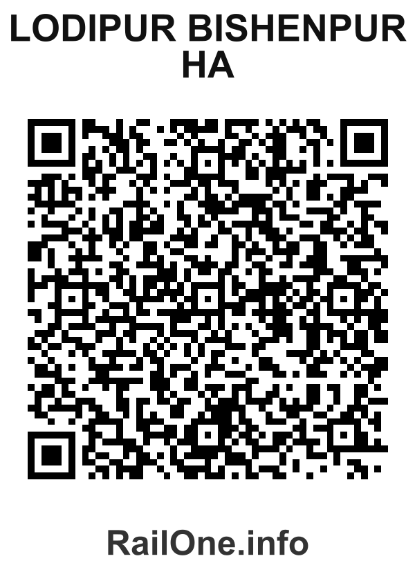 RailOne QR Code for Lodipur Bishenpur Ha station