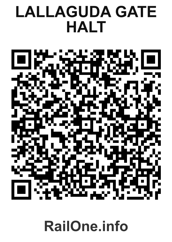 RailOne QR Code for Lallaguda Gate Halt station