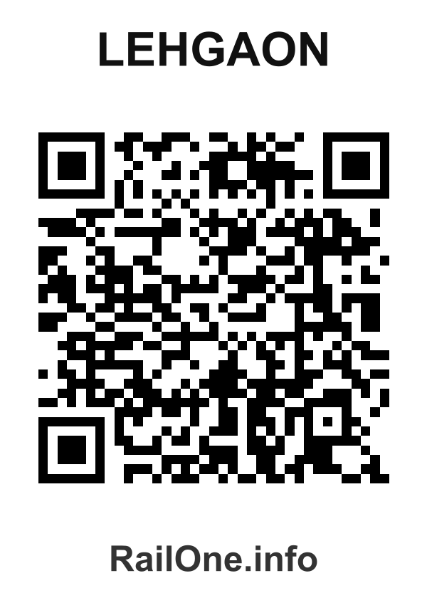 RailOne QR Code for Lehgaon station