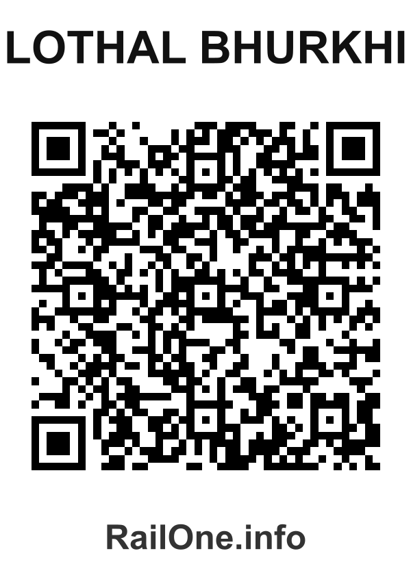 RailOne QR Code for Lothal Bhurkhi station