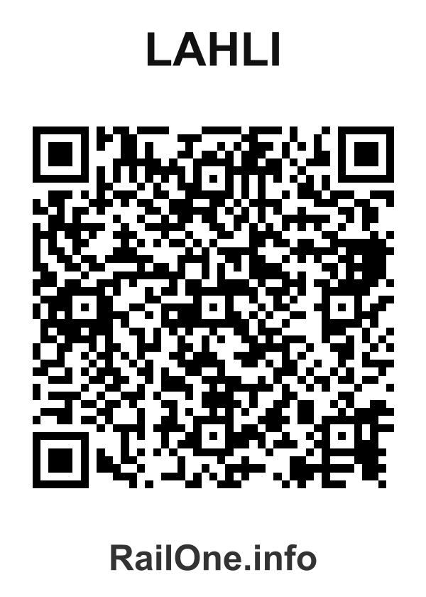RailOne QR Code for Lahli station