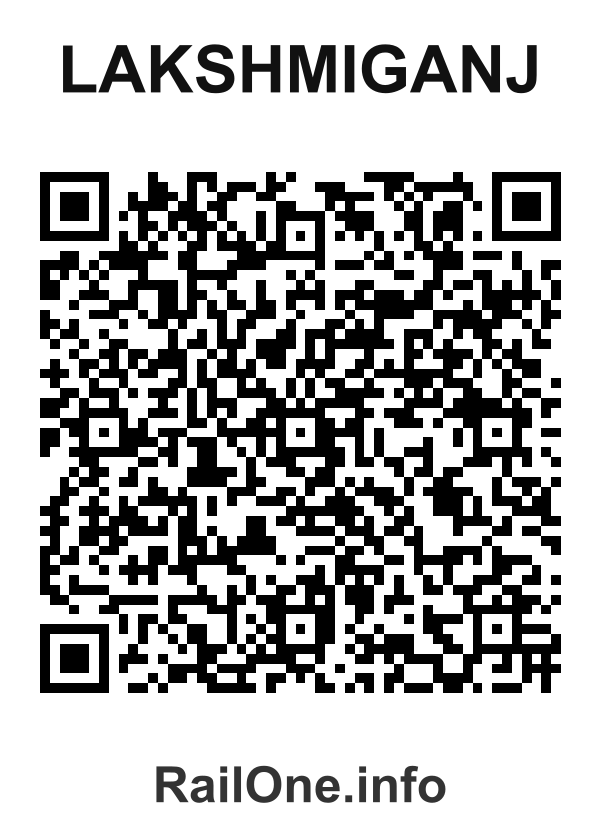RailOne QR Code for Lakshmiganj station