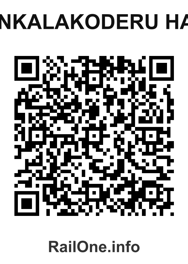RailOne QR Code for Lankalakoderu Halt station