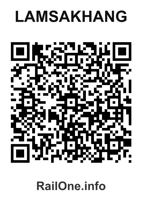 RailOne QR Code for Lamsakhang station