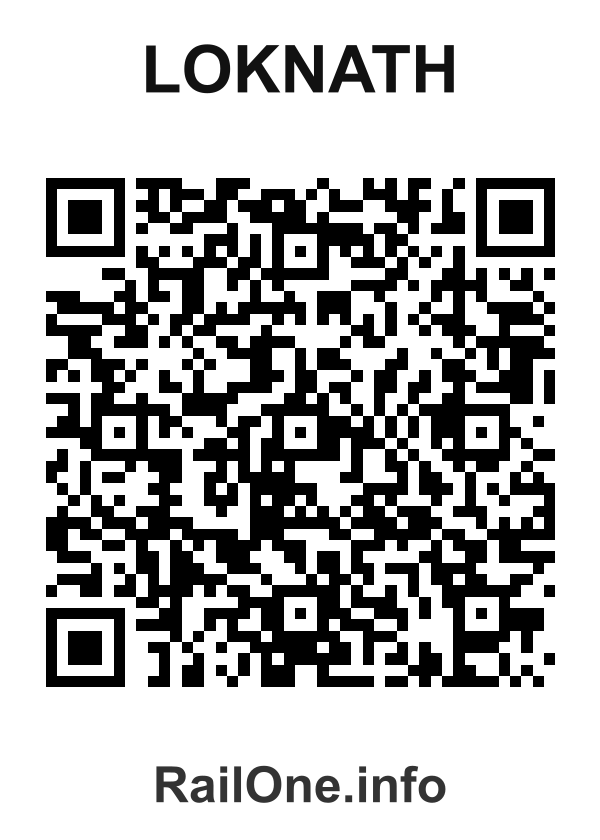 RailOne QR Code for Loknath station