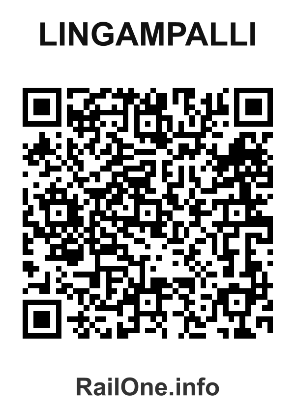 RailOne QR Code for Lingampalli station