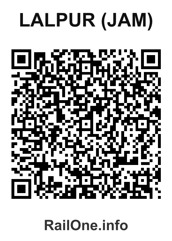 RailOne QR Code for Lalpur (jam) station