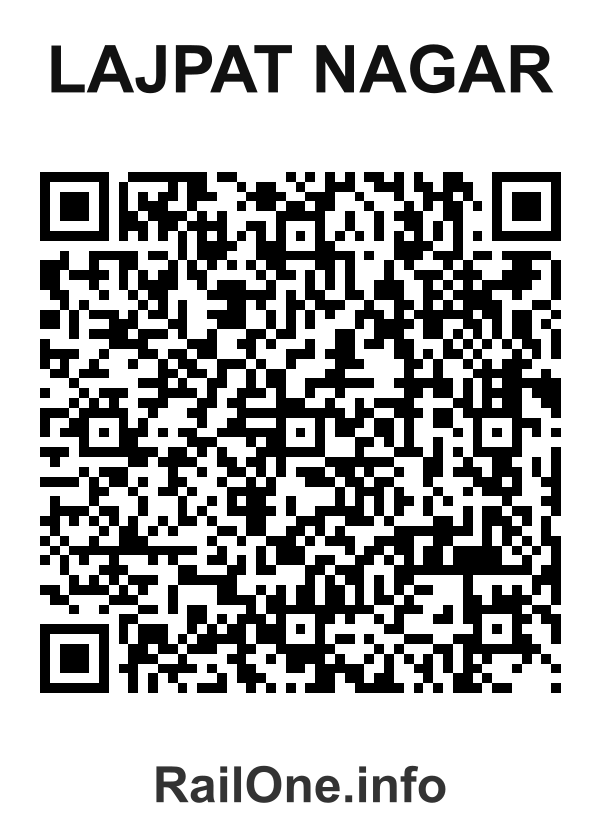 RailOne QR Code for Lajpat Nagar station