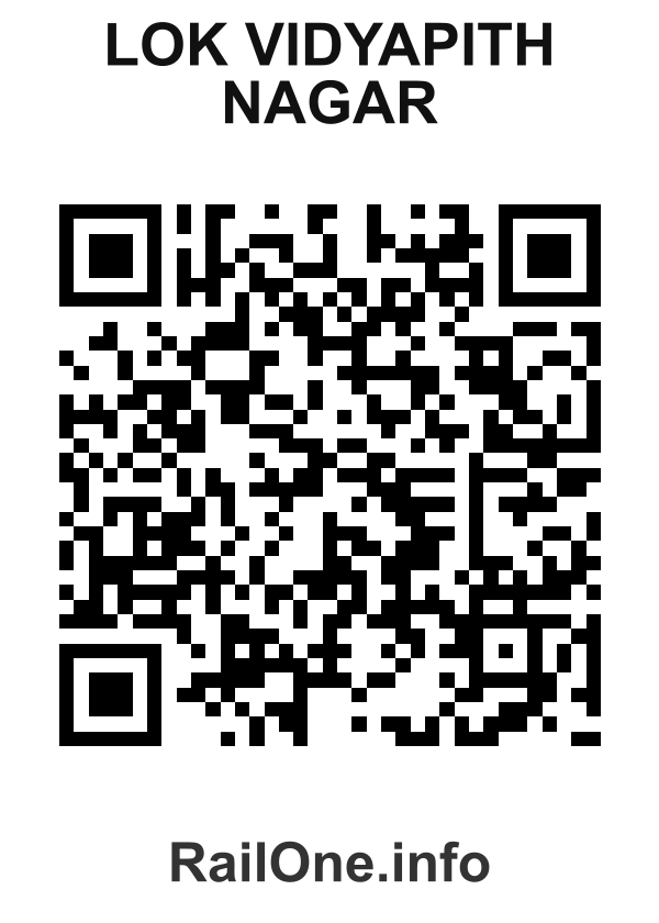 RailOne QR Code for Lok Vidyapith Nagar station
