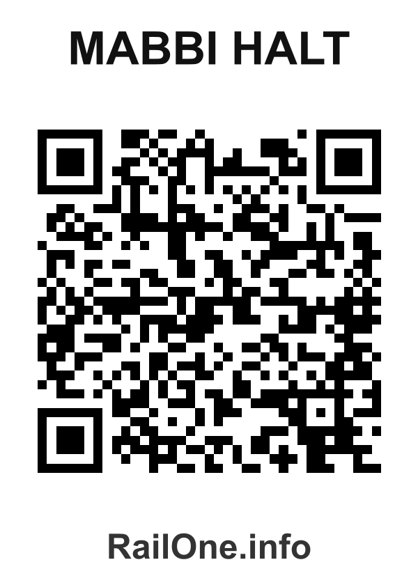 RailOne QR Code for Mabbi Halt station