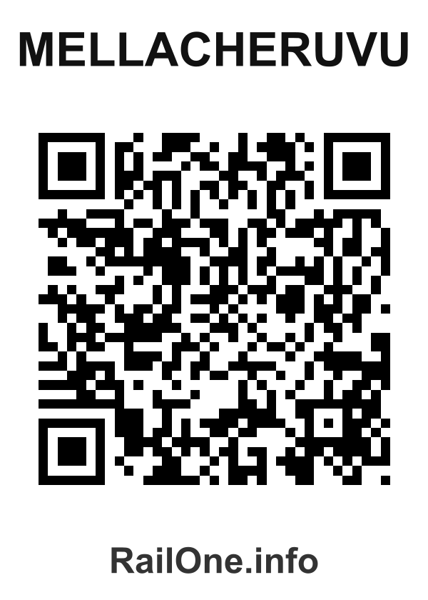 RailOne QR Code for Mellacheruvu station