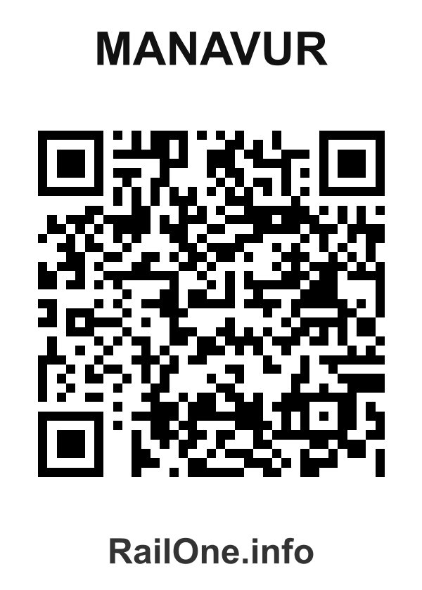 RailOne QR Code for Manavur station