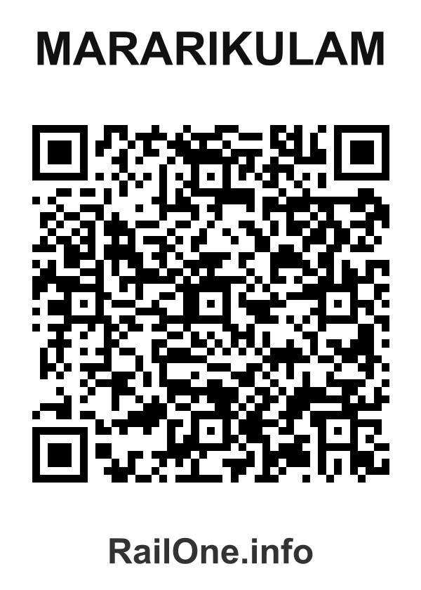 RailOne QR Code for Mararikulam station