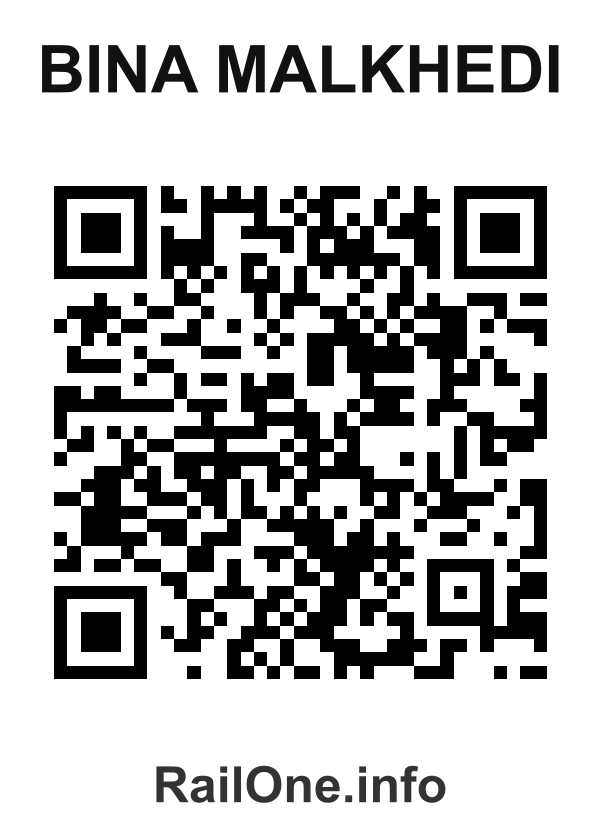 RailOne QR Code for Bina Malkhedi station