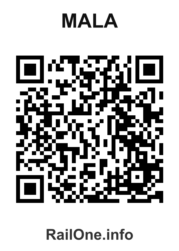 RailOne QR Code for Mala station