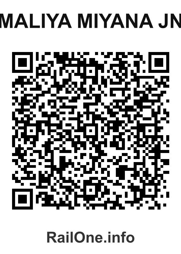 RailOne QR Code for Maliya Miyana Jn station