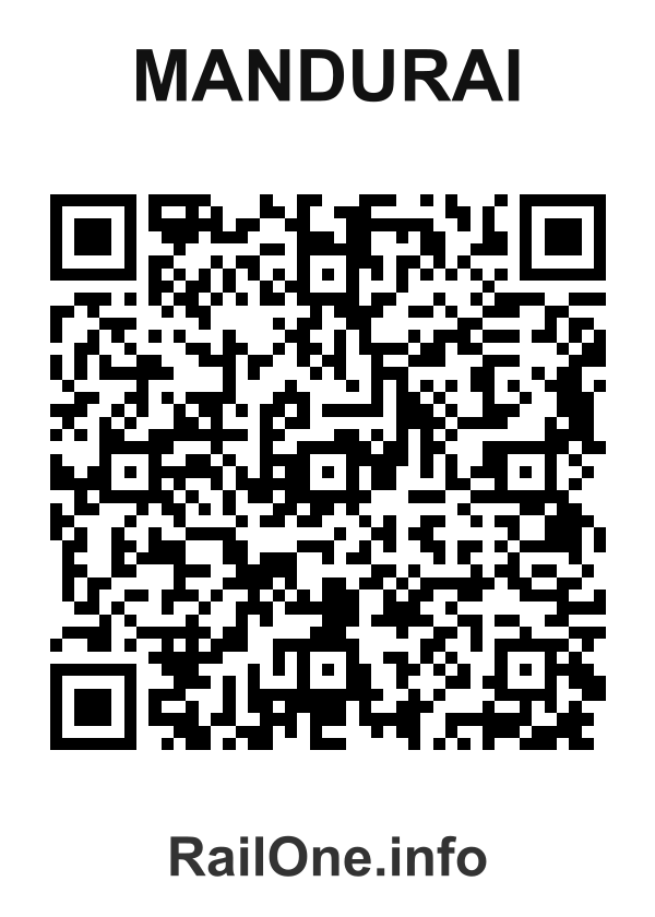 RailOne QR Code for Mandurai station