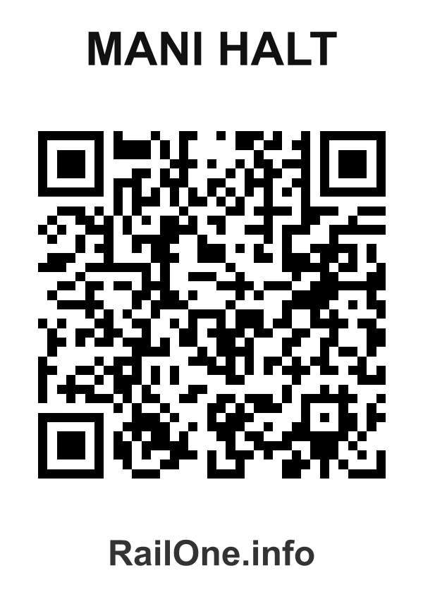 RailOne QR Code for Mani Halt station