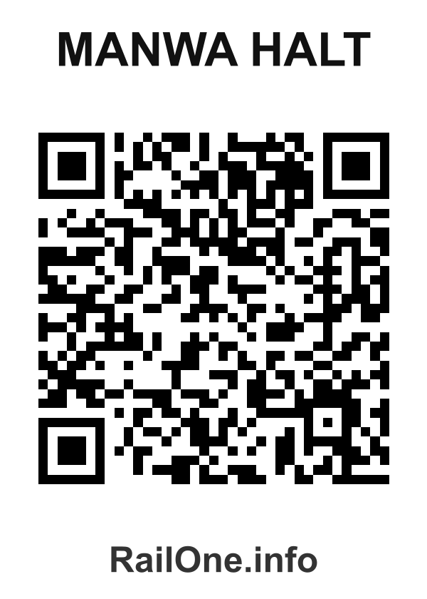 RailOne QR Code for Manwa Halt station