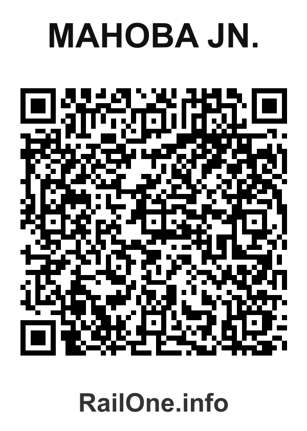 RailOne QR Code for Mahoba Jn. station
