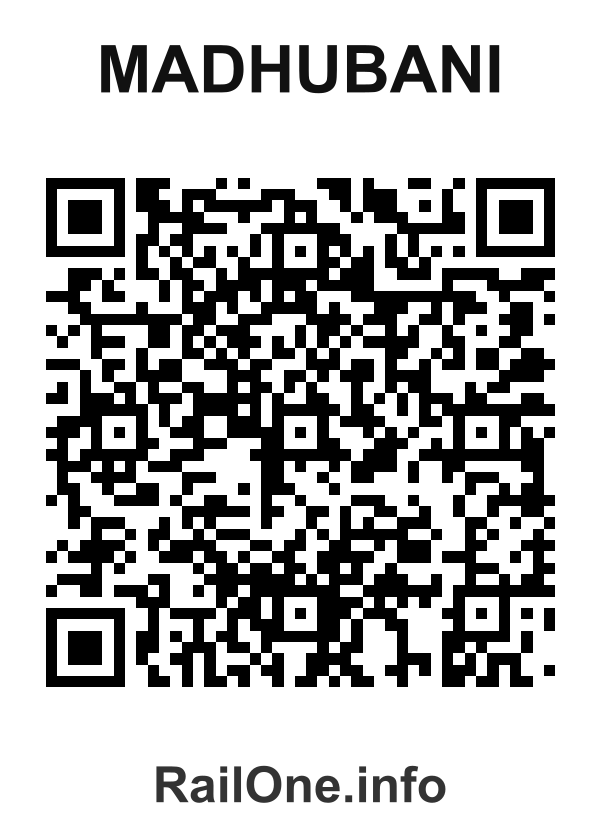 RailOne QR Code for Madhubani station