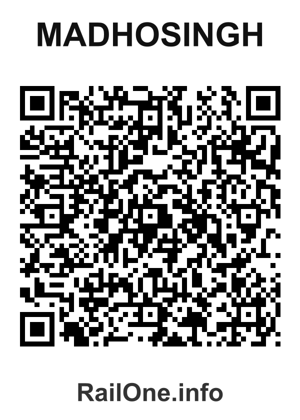 RailOne QR Code for Madhosingh station