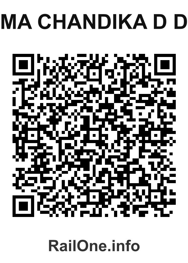 RailOne QR Code for Ma Chandika D D station