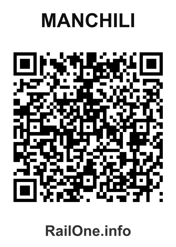 RailOne QR Code for Manchili station