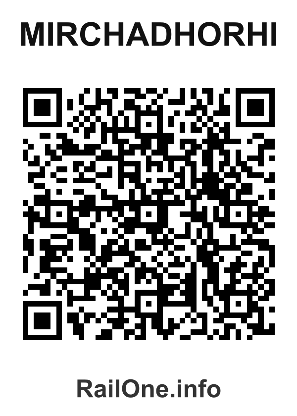 RailOne QR Code for Mirchadhorhi station