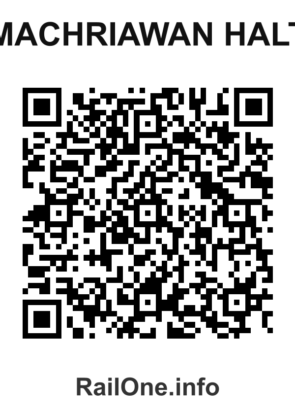 RailOne QR Code for Machriawan Halt station