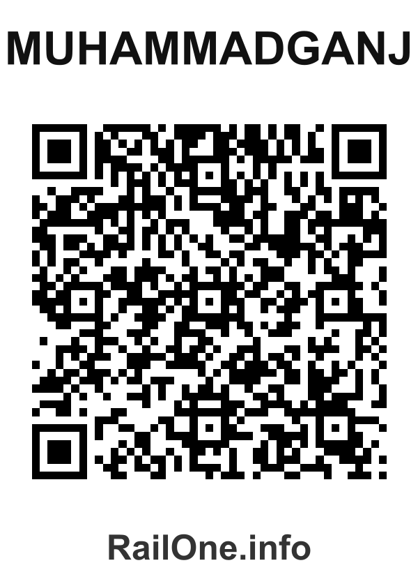 RailOne QR Code for Muhammadganj station