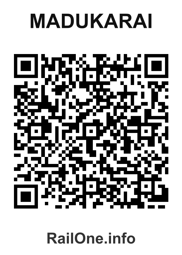 RailOne QR Code for Madukarai station