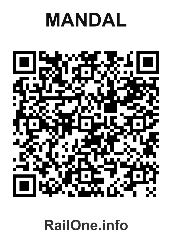 RailOne QR Code for Mandal station