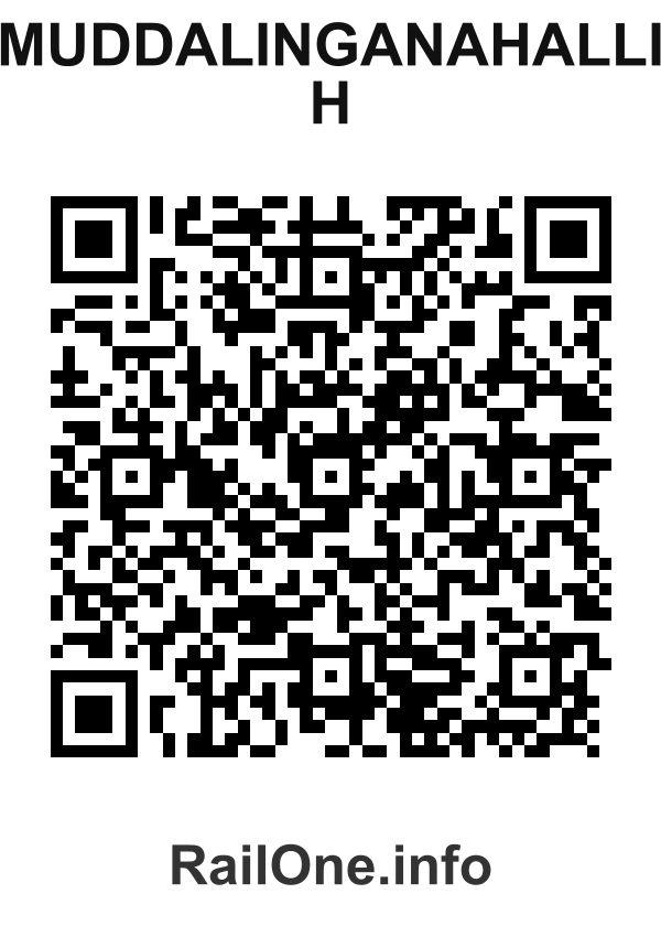RailOne QR Code for Muddalinganahalli H station