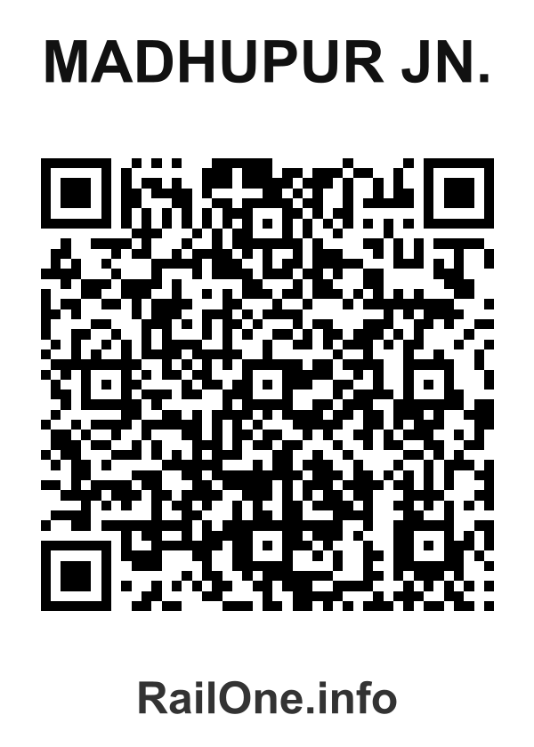 RailOne QR Code for Madhupur Jn. station