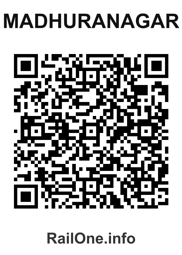 RailOne QR Code for Madhuranagar station