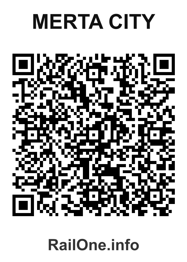 RailOne QR Code for Merta City station