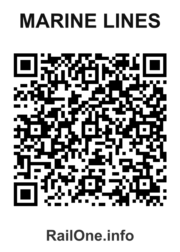 RailOne QR Code for Marine Lines station