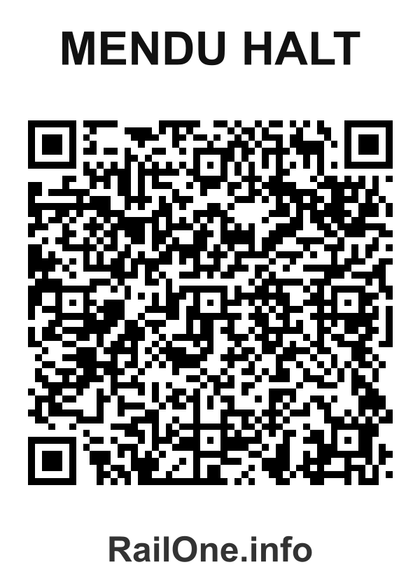 RailOne QR Code for Mendu Halt station