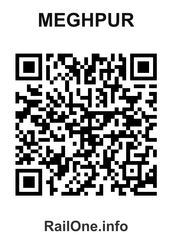 RailOne QR Code for Meghpur station